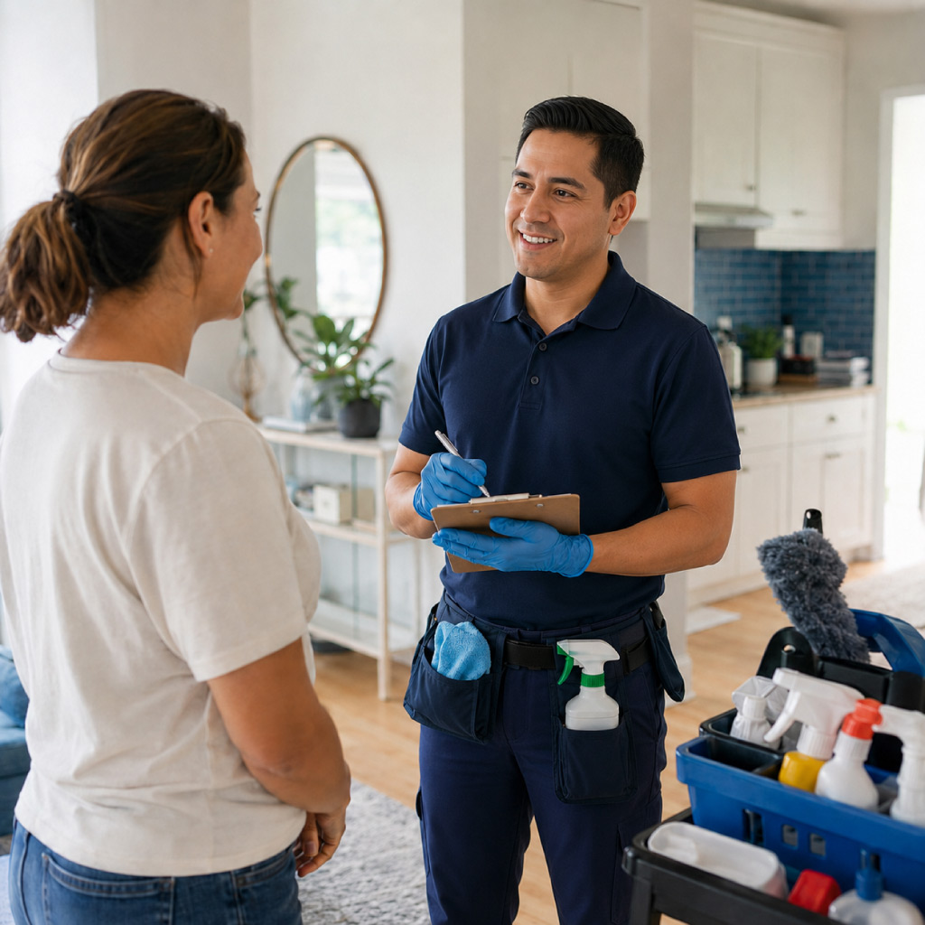 Professional cleaning team providing respectful and trusted cleaning services for homes, offices, rentals, and businesses